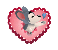 dog love Sticker by Chummy Chum Chums