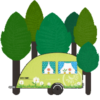 Friends Camping Sticker by KITEYLOOPY