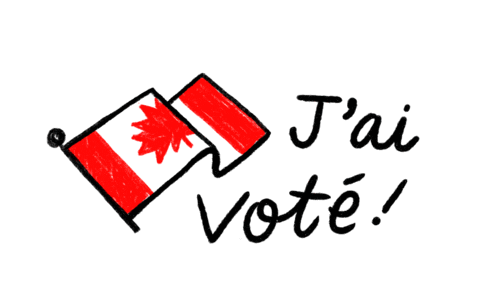 k00 giphyupload vote canada election Sticker