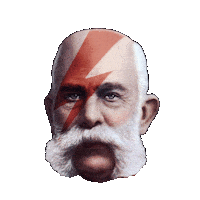 kaiser_franz_disco music wow dj face Sticker