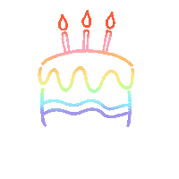 Happy Birthday Rainbow Sticker