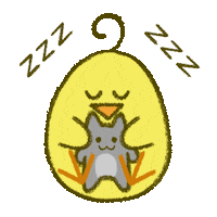 LeiiArt kawaii sleep sleepy chicken Sticker
