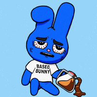 Basedbunny coffee tired bunny coinbase GIF