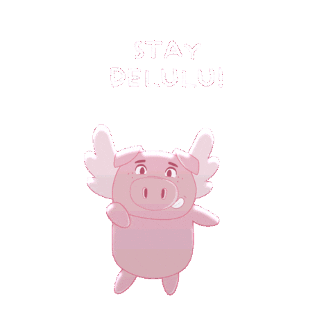 Flying Pig Vibes Sticker by PositivelyPigasus