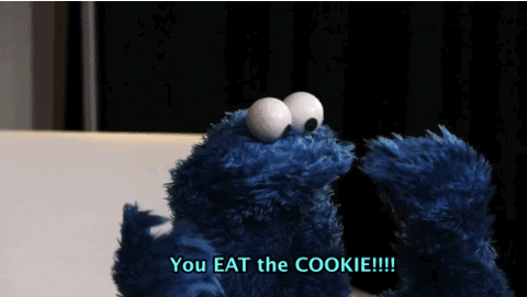 cookie monster life GIF