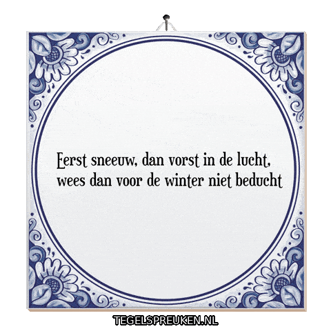 Winter Spreuk Sticker by Tegelspreuken.nl