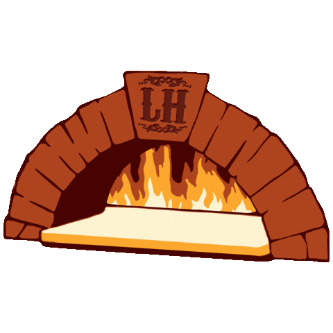 Pizza Oven Fire Sticker by The Larderhouse