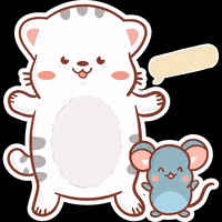 sanahuynh cat hello hi mouse GIF