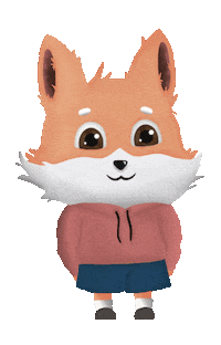 Happy Fox Sticker by Spark Studio