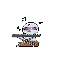 band piano Sticker