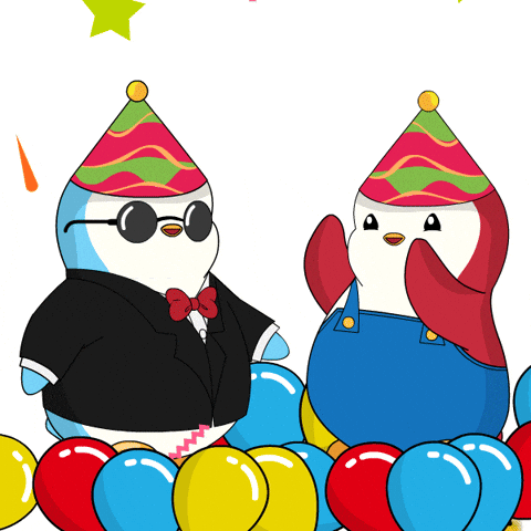 Happy Birthday Dancing GIF by Pudgy Penguins