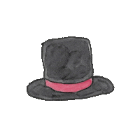 Top Hat Party Sticker by katdrawsit