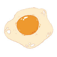 Fried Egg Sticker by Good Cluck Games
