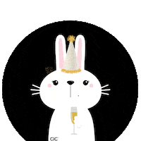cicagentur bunny happy new year new year silvester Sticker