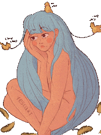 Cute Girl Sleeping Sticker