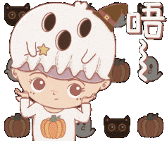 love4darts halloween ghost dont know notsure Sticker