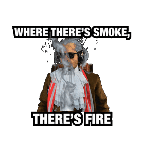 Smoke And Fire Smoking Sticker