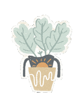 Flowers Flowerpot Sticker