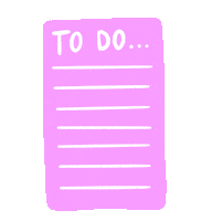 To Do List Pink Sticker by MissAllThingsAwesome