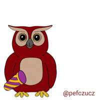 Celebration Owl GIF by Provozně ekonomická fakulta ČZU