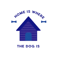 Dog Doghouse Sticker by Aaron Lillie
