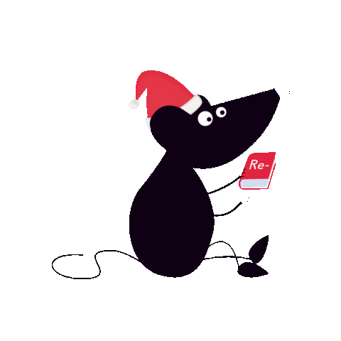 Christmas Rat Sticker by re-read