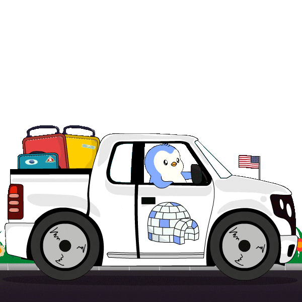 Travel Driving Sticker by Pudgy Penguins