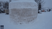 58-Foot Snowman Towers Over Western Wisconsin
