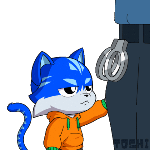 Zero Tolerance Cat Sticker by Toshithecat