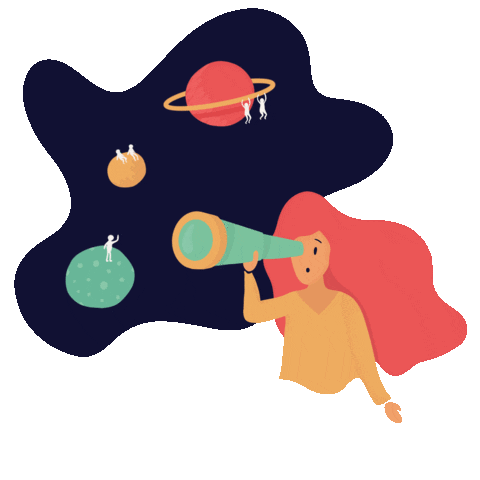 Girl Explore Sticker by Biga