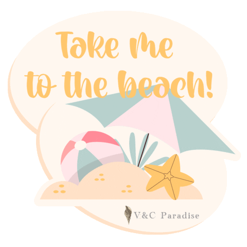 Summer Beach Sticker by V&Cparadise
