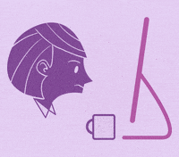 thread reading GIF by Christina Lu