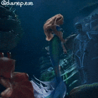 Little Mermaid Skull GIF