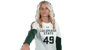 Volleyball Shrug Sticker by Colorado State Rams
