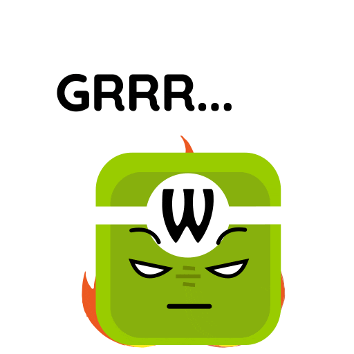 Angry Fire Sticker by Wakuliner