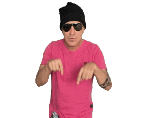 Pointing Click Here Sticker by gravuni