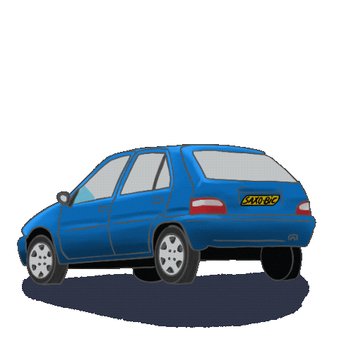 Blue Car Sticker