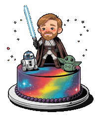 Obi Wan Kenobi Birthday Wishes Sticker by Craftorb
