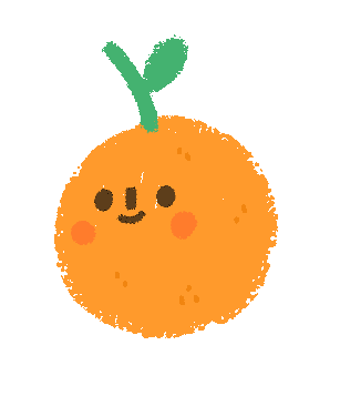 Happy Orange Sticker