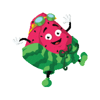 Mascot Slice Sticker by Watermelon Swim