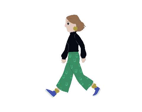 hellagnst giphyupload girl chill walking Sticker