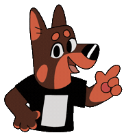 Dog Point Sticker by Ssabinak