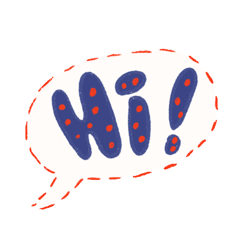 Hello Sticker by curly_mads