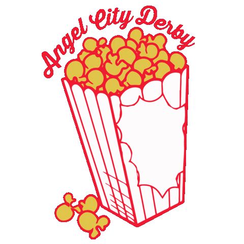 AngelCityDerby pride popcorn hollywood derby Sticker