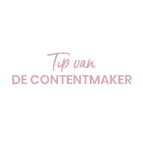 Tip Sticker by De Contentmaker