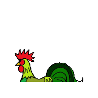 Rooster Chickens Sticker