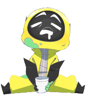 Sarawrawrawr sleepy clean toxic wipe Sticker