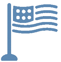 Flag Silver Sticker by Bloomsburg Carpet