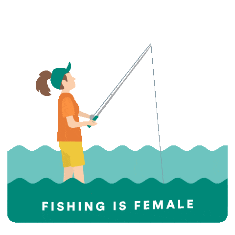 takemefishing fishing women empowerment lake life anglers Sticker
