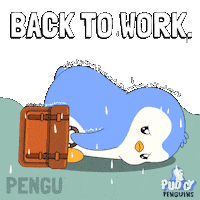 Working 9 To 5 Sticker by Pudgy Penguins